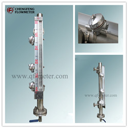 UHC-517C alarm switch & 4-20mA out put  Magnetical level gauge Stainless steel tube [CHENGFENG FLOWMETER]  turnable flange connection  Chinese professional manufacture
